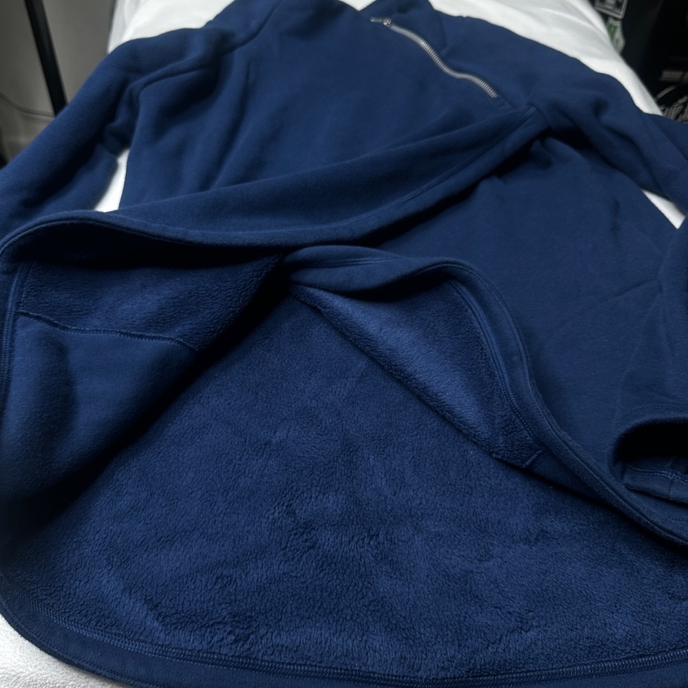 Athleta Cozy Karma Asym Pullover – Navy Blue - Picture 8 of 14